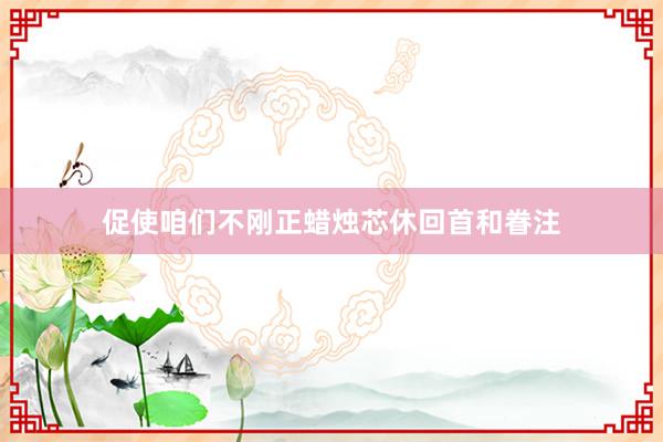 促使咱们不刚正蜡烛芯休回首和眷注