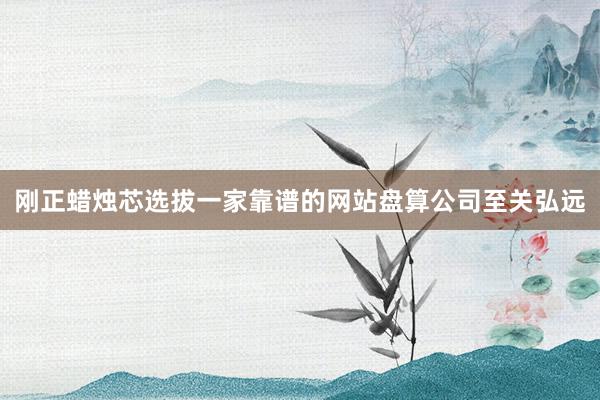 刚正蜡烛芯选拔一家靠谱的网站盘算公司至关弘远